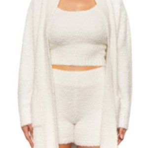 SKIMS Cozy Knit Robe in Bone - Size S/M